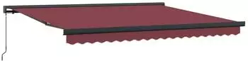 vidaXL Markise Manuell Weinrot 400x300 cm (3215320)