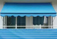 Angerer Freizeitm&ouml;bel Klemmmarkise blau-wei&szlig;, Ausfall: 150 cm, versch. Breiten