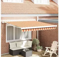 vidaXL Ausziehbare Markise Gelb und Orange 350 x 250 x 165 cm