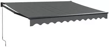 vidaXL Markise Einziehbar Anthrazit 3x2,5 m Stoff und Aluminium (3154461)