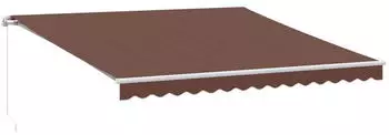 vidaXL Markise Manuell Braun 400x350 cm (3215387)