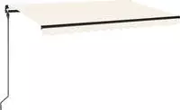 vidaXL Markise Manuell Einziehbar mit LED 450x300 cm Creme