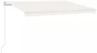 vidaXL Markise Manuell Einziehbar mit LED 450x300 cm Creme