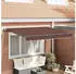 vidaXL Einziehbare Markise Braun 350 x 200 cm Polyester und Aluminium (3329676)