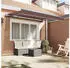 vidaXL Einziehbare Markise Braun 350 x 200 cm Polyester und Aluminium (3329676)