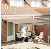 vidaXL Ausziehbare Markise Beige 400 x 300 cm