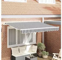 vidaXL Einziehbare Markise Anthrazit 350 x 200 cm Stoff