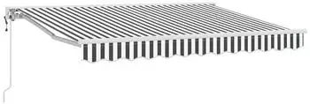vidaXL Einziehbare Markise Anthrazit und Wei&szlig; 350x200 cm Stoff (3329680)