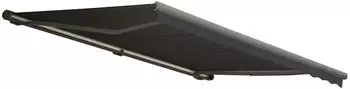 MCW Kassetten-Markise H122 mit Volant 4x3m Polyester Anthrazit/Grau (800000499234)