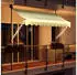 Swing & Harmonie Klemmmarkise mit LED-Beleuchtung und Kurbel 300x150cm, Creme