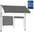 Songmics Klemmmarkise 300x120cm höhenverstellbar mit Handkurbel, anthrazit