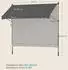Songmics Klemmmarkise 300x120cm höhenverstellbar mit Handkurbel, anthrazit