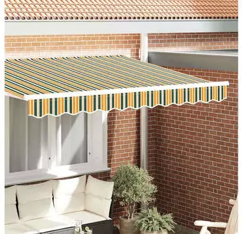 vidaXL Markisensch&uuml;rzen-Ersatz Gr&uuml;n/Gelb 3,5m Polyester (42000801)