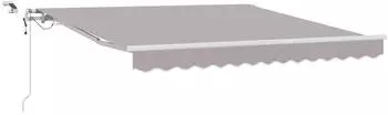 vidaXL Einziehbare Markise Hellgrau 300x250cm Polyester und Metall (3330090)
