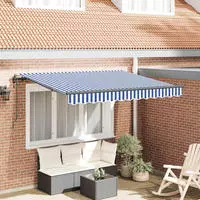 vidaXL Ausziehbare Markise Blau 250 x 200 cm Stoff