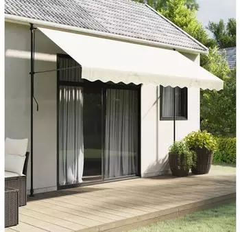 vidaXL Markisenvolant Creme Gestreift 3,5m Polyester (367751)