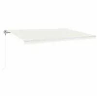 vidaXL Automatische Markise mit LED & Windsensor 500x350 cm Creme