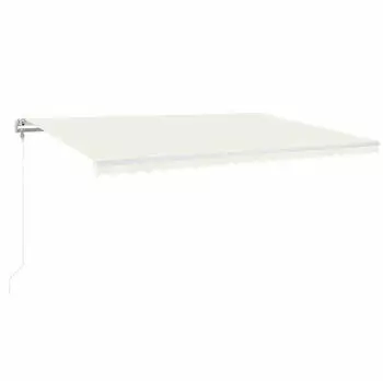 vidaXL Automatische Markise mit LED & Windsensor 500x350 cm Creme (3069032)