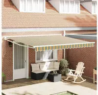 vidaXL Ausziehbare Markise Mehrfarbig 400 x 300 cm