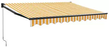 vidaXL Markise Einziehbar Gelb und Wei&szlig; 3x2,5 m Stoff und Aluminium (3154456)