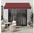 vidaXL Markise Manuell Weinrot 300x250 cm (3215298)