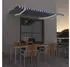 vidaXL Automatische Markise mit LED & Windsensor 450x350 Blau und Weiß (3069011)
