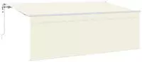vidaXL Einziehbare Markise Creme 400 x 200 cm Polyester und Aluminium