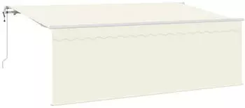vidaXL Einziehbare Markise Creme und Wei&szlig; 400 x 200 cm (3329785)