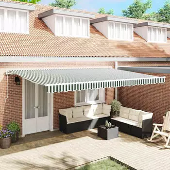 vidaXL Einziehbare Markise Balkon Garten Terrasse
