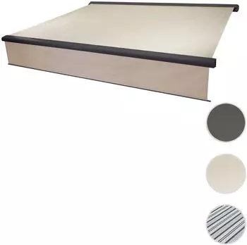 Heute Wohnen Vollkassetten-Markise T124 elektrisch 4,5x3m Acryl, Creme/Anthrazit (58299+34295+58312)