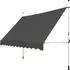 Costway Klemmmarkise 350cm mit Handkurbel, höhenverstellbar, UV-beständig, Grau
