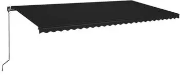 vidaXL Markise Manuell Einziehbar mit LED 600x350cm Anthrazit (3069244)