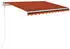 vidaXL Automatische Markise mit LED & Windsensor 350x250cm Orange/Braun (3068895)