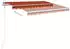 vidaXL Automatische Markise mit LED & Windsensor 350x250cm Orange/Braun (3068895)