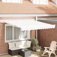 vidaXL Ausziehbare Markise Wei&szlig; 300 x 250 x 165 cm