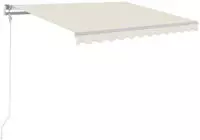 vidaXL Automatische Markise mit LED & Windsensor 350x250 cm Creme