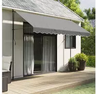 vidaXL Markisenvolant Anthrazit Gestreift 3,5 m