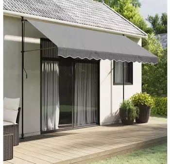 vidaXL Markisenvolant Anthrazit Gestreift 3,5m Polyester (367763)
