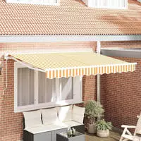 vidaXL Markisenrahmen Gelb und Wei&szlig; 250 x 200 cm