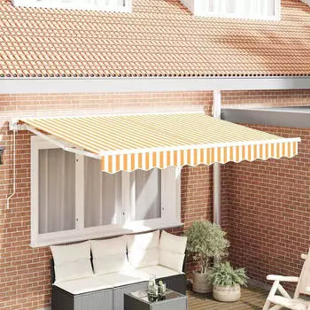 vidaXL Markisengestell Gelb und Wei&szlig; 250x200cm (3329361)