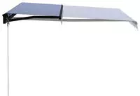 vidaXL Einziehbare Markise Handbetrieben 300 x 250 cm Blau und Wei&szlig;