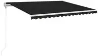 vidaXL Automatische Markise mit LED & Windsensor 400x350 cm Anthrazit