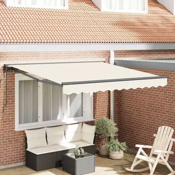 vidaXL Markisenrahmen Creme 300x250cm Polyester PU-Beschichtung (3329920)