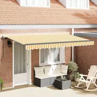 vidaXL Einziehbare Markise Gelb 350 x 200 cm Stoff