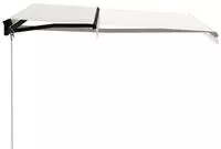 vidaXL Einziehbare Markise Handbetrieben 300 x 250 cm Creme