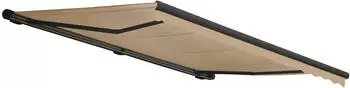 Heute Wohnen Kassetten-Markise T122 elektrisch Vollkassette 4x3m Polyester Creme/Anthrazit (58262+34295+58310+34301)