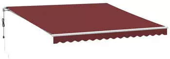 vidaXL Automatische Markise Bordeauxrot Aluminium (3214984)