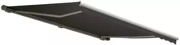MCW Kassetten-Markise H124 mit Volant 5x3m Polyester Anthrazit (800000499373)