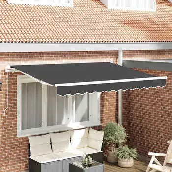 vidaXL Einziehbare Markise Manuell 300x200cm Anthrazit Stoff (3329507)