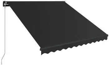 vidaXL Einziehbare Markise handbetrieben 350 x 250 cm anthrazit (3051238)